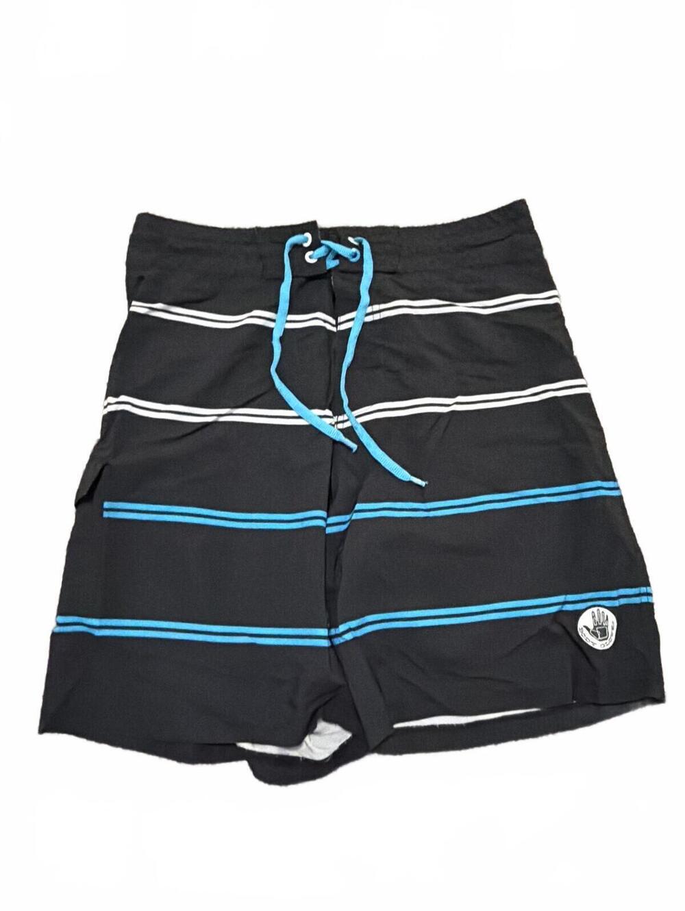 Body Glove Mens Vapor Black Blue Stripe Board Shorts Size 30